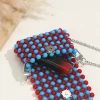 New Korean beaded pearl crossbody bag, French champy-style Baroque pearl handbag, red envelope accessory Specification image